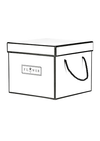 Flower box, papírový obal, bílá barva, cena za kus SF35175