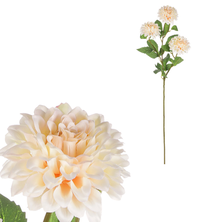 Jiřina - umělá květina, 5 květů, krémová barva. KT7916 CRM