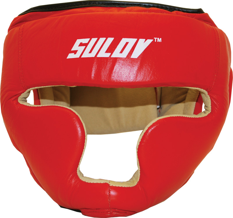 SULOV DX chránič hlavy uzavřený kožený, vel. L, červená M