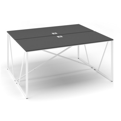 Stůl ProX 158 x 137 cm, s krytkou, Grafit / bílá