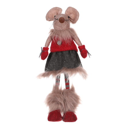 Myška v sukni, stojící, textilní dekorace ZM1345