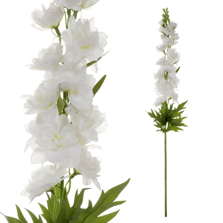 Ostrožka - umělá květina, barva bílá. KT7600 WH