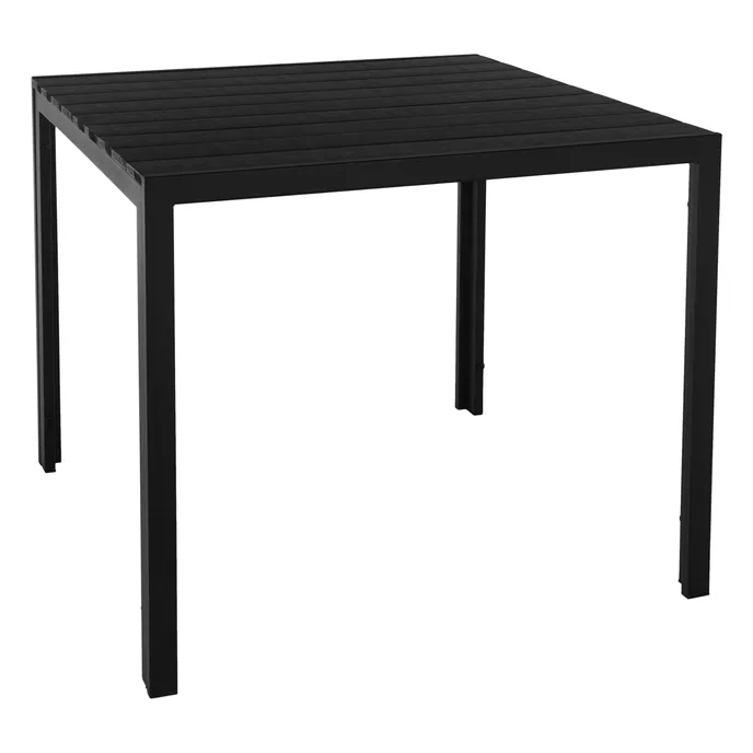 Zahradní stůl, 90 cm, černá, ABELO