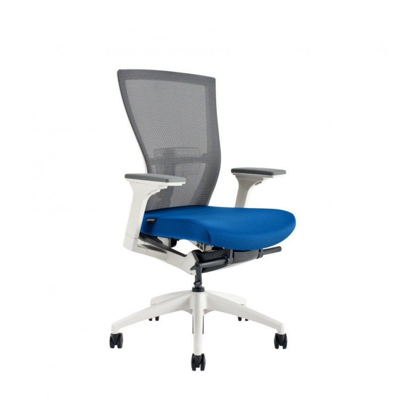 OffcePro Kancelářská židle MERENS WHITE BP, modrá