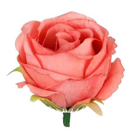 Růže, barva lososová. Květina umělá vazbová. Cena za balení 12 kusů. KN7000 SAL