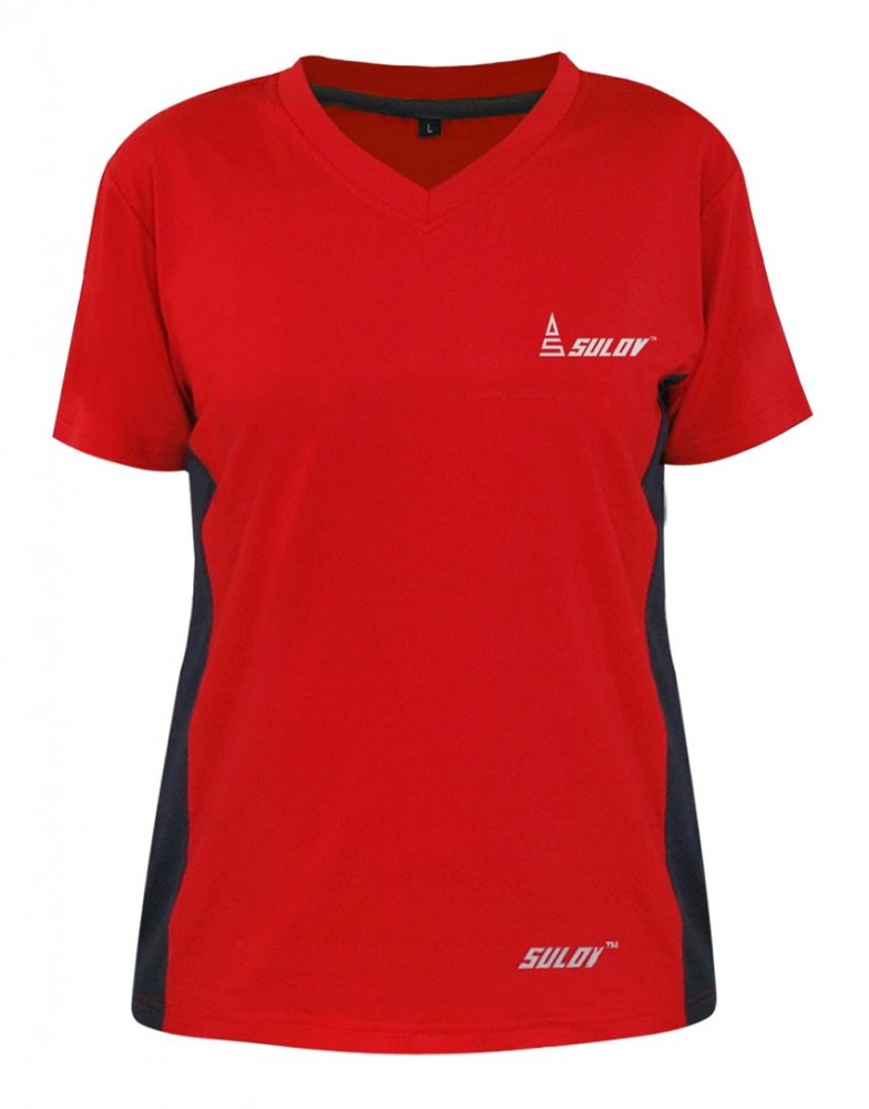 SULOV RUNFIT dámské běžecké tričko červené L M