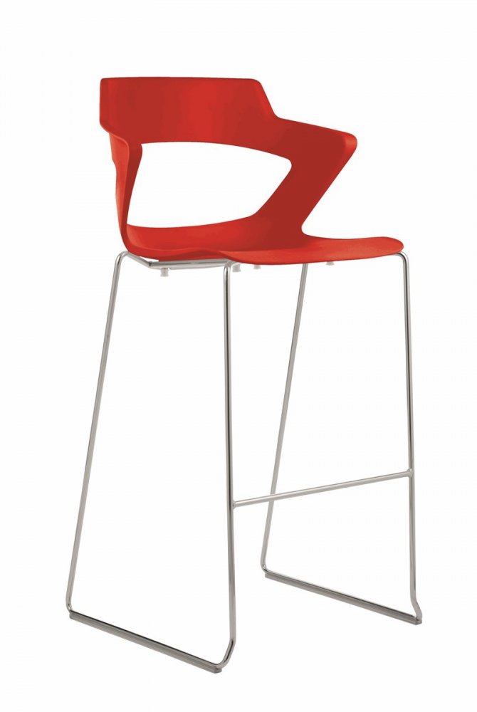 Antares Barová židle 2160/SB PC AOKI červená