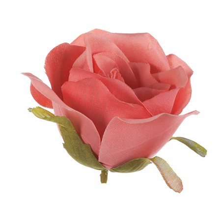 Růže, barva lososová. Květina umělá vazbová. Cena za balení 12 kusů. KN7024 SAL