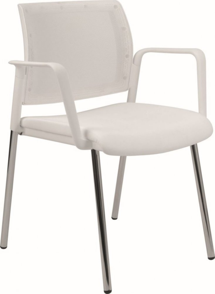 Konferenční židle KENT PROKUR síť, bílý plast
