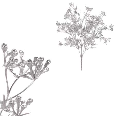 Travina kvetoucí, barva stříbrná matná. SG6124 SIL