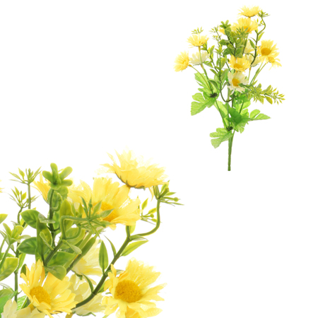 Heřmánek, puget, barva žlutá. Květina umělá. KN5105-YE