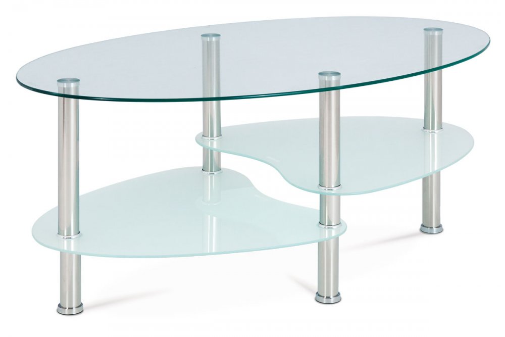 Konferenční stolek HAMBURG - sklo/ocel
