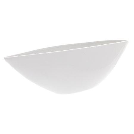Váza nízká keramická - tvar loďky, barva bílá. HL9028-WH