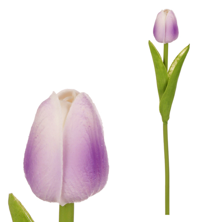 Tulipán, barva fialová. Květina umělá pěnová. Cena za 1ks. KN5112 PUR2