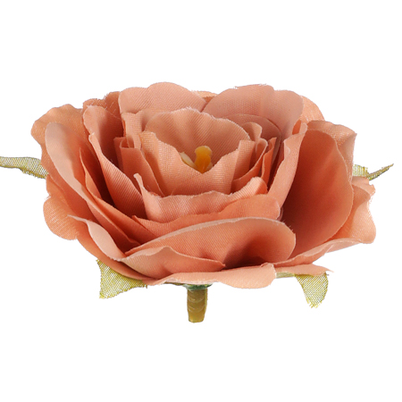 Růže, barva světle hnědá. Květina umělá vazbová. Cena za balení 12 kusů. KN7002 BR-LT
