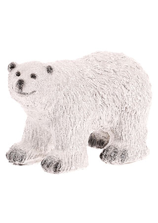 Medvěd, zimní dekorace z polyresinu KER361